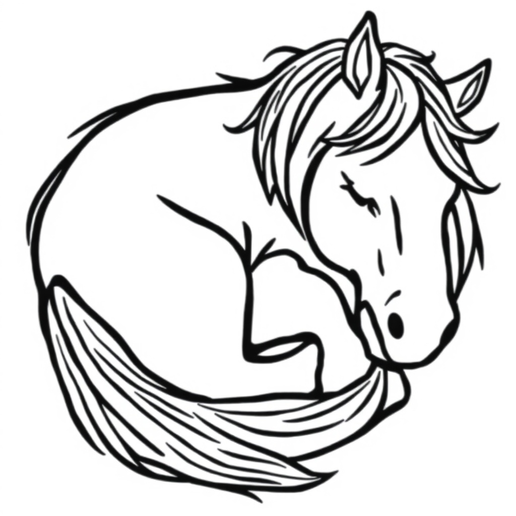 horse coloring page 5