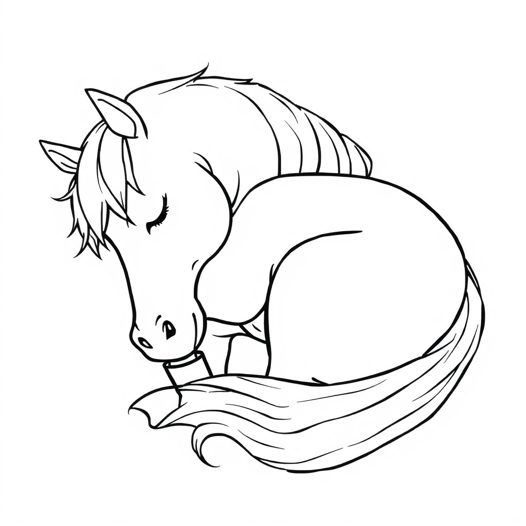 horse coloring page 5