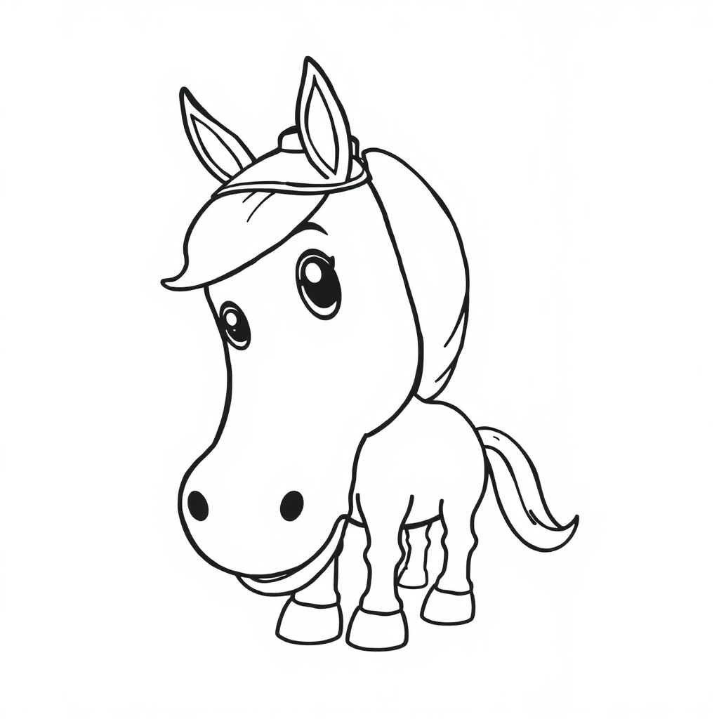 horse coloring page 7