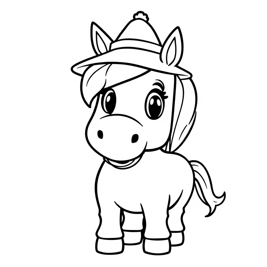 horse coloring page 7