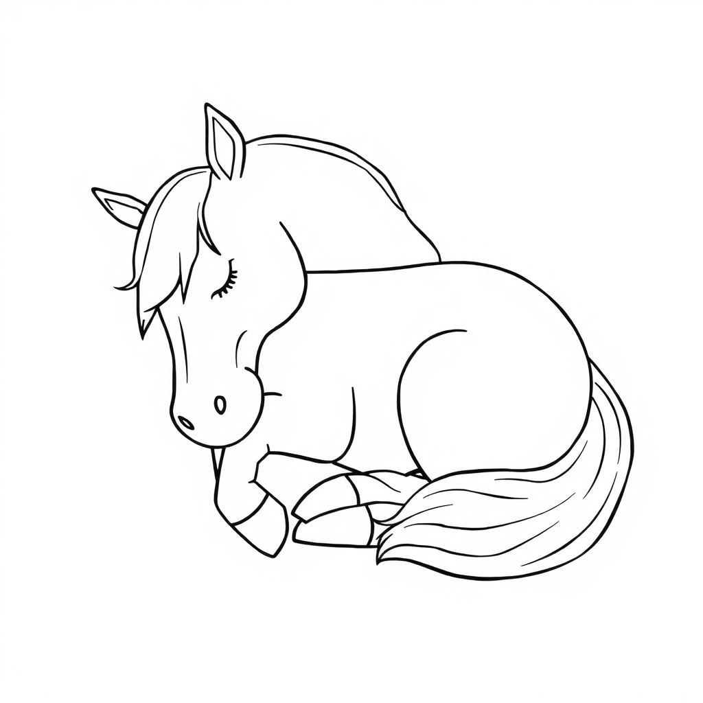 horse coloring page 5