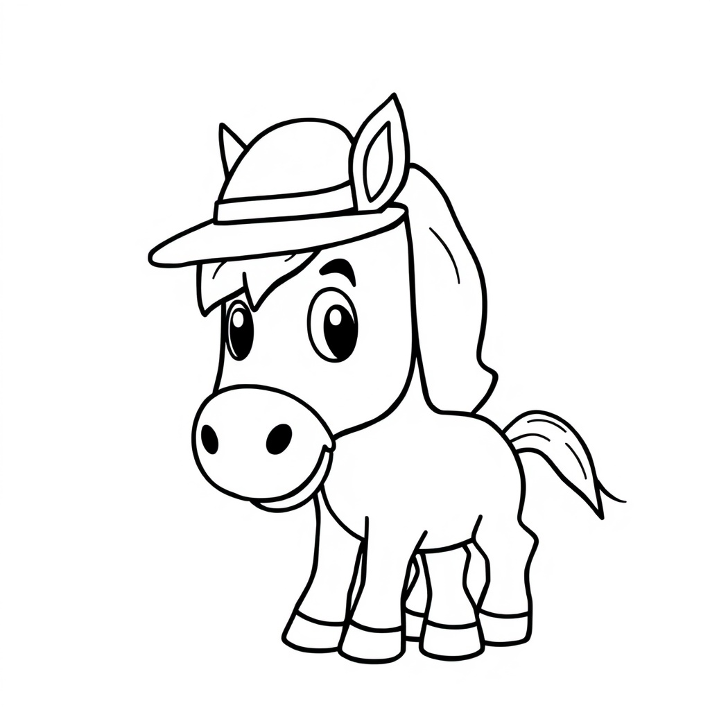 horse coloring page 7