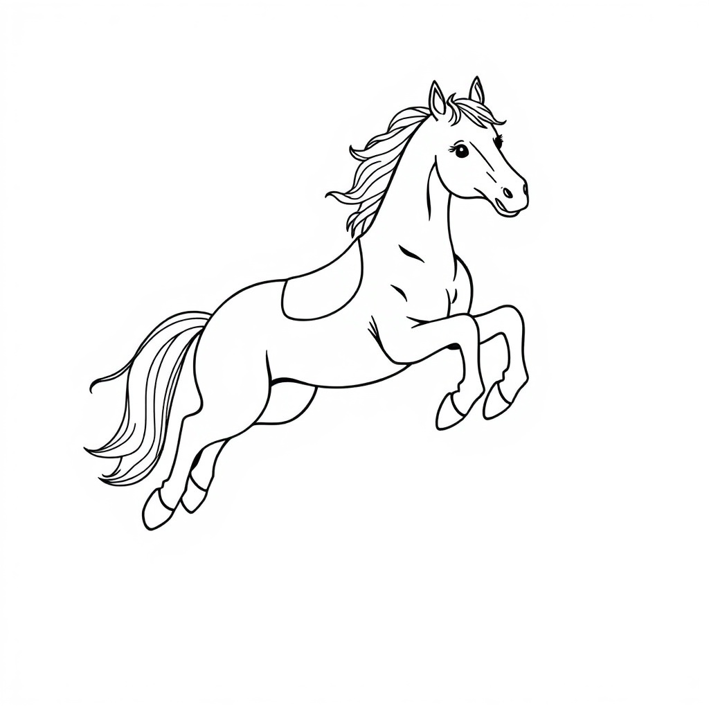 horse coloring page 6