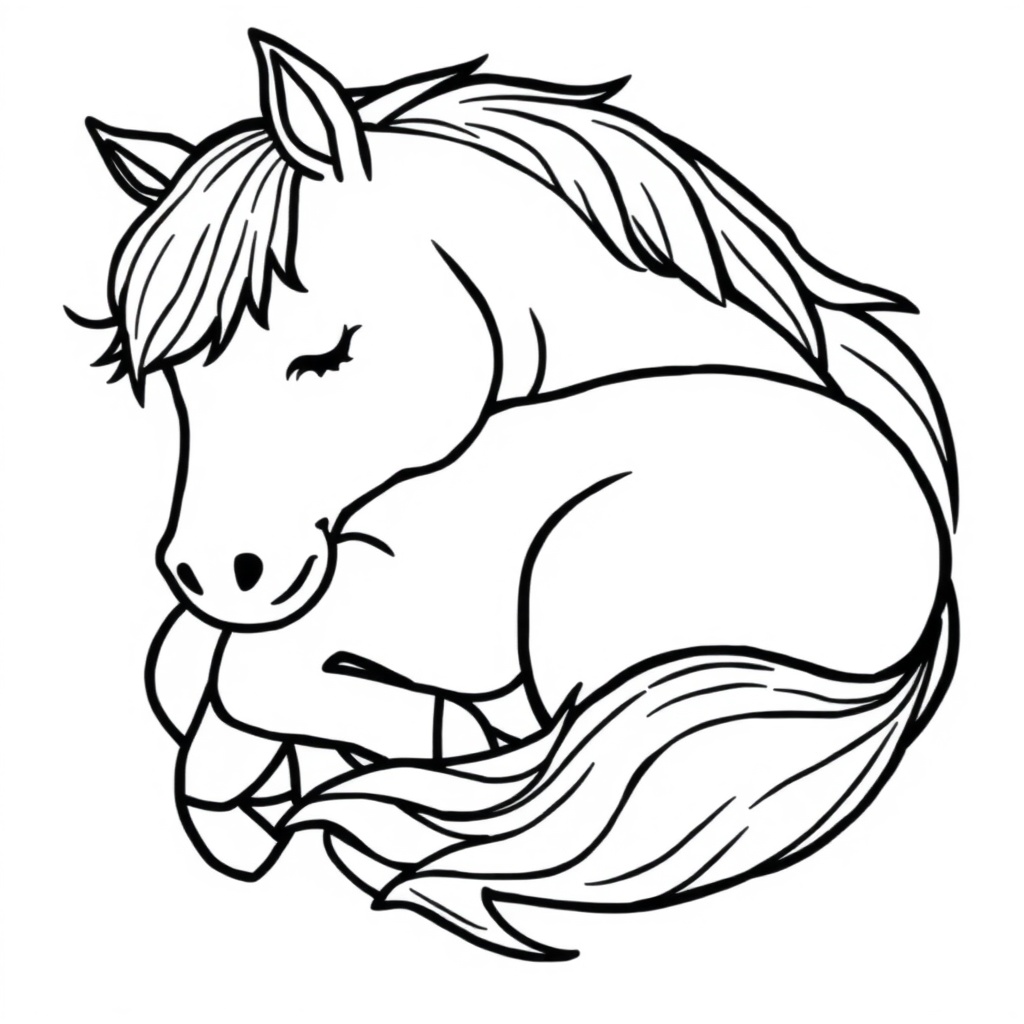 horse coloring page 5