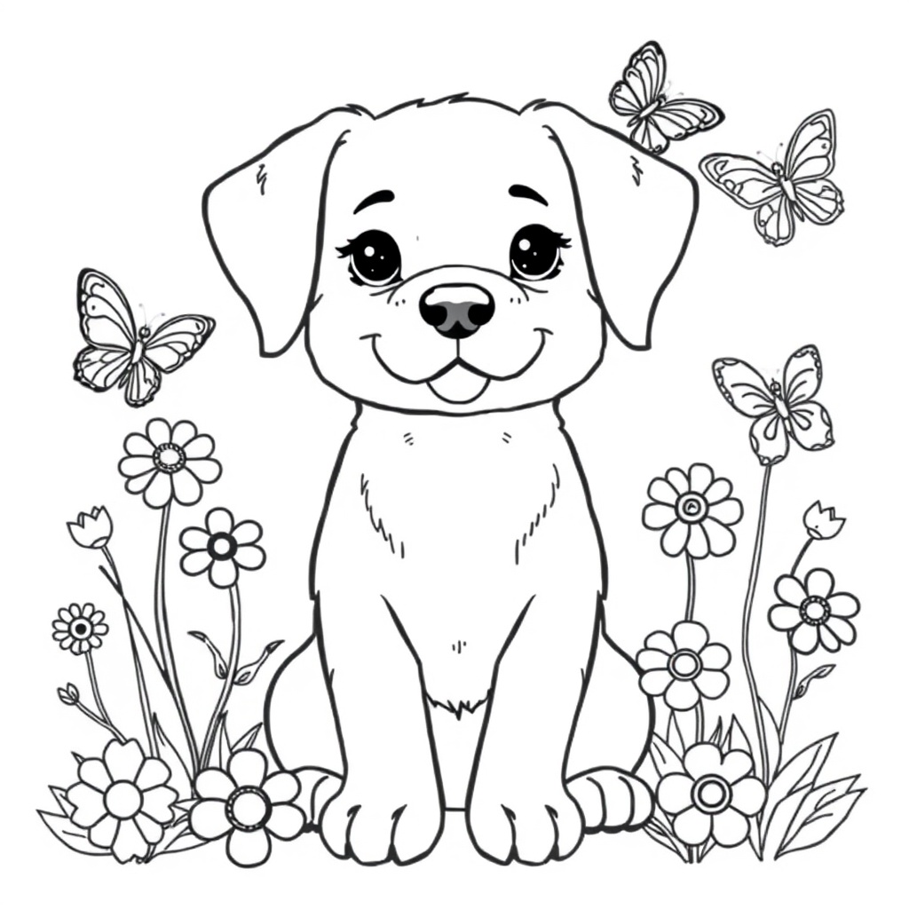 dog coloring page 8