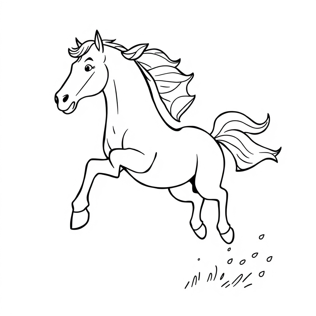 horse coloring page 6