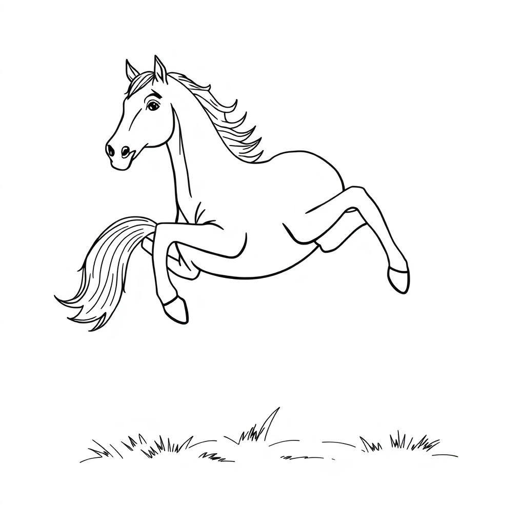 horse coloring page 6