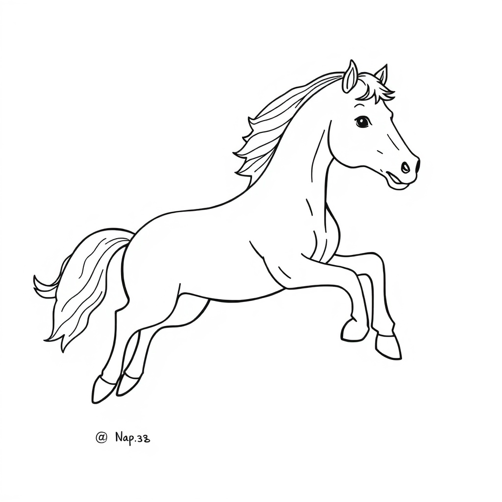 horse coloring page 6