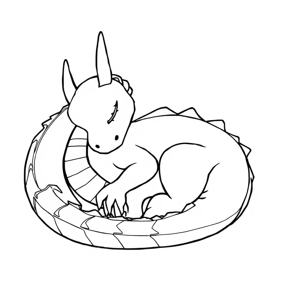 dragon coloring page 7