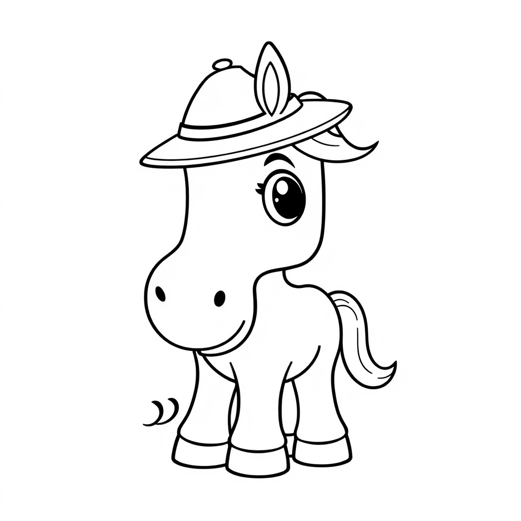 horse coloring page 7