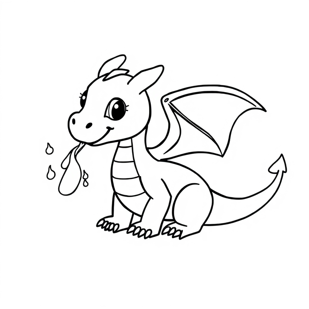 dragon coloring page 6