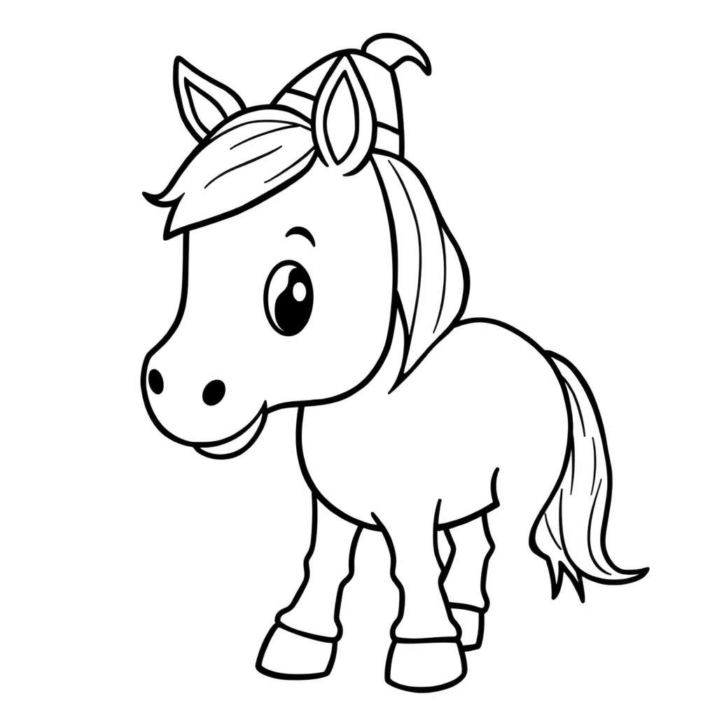 horse coloring page 7