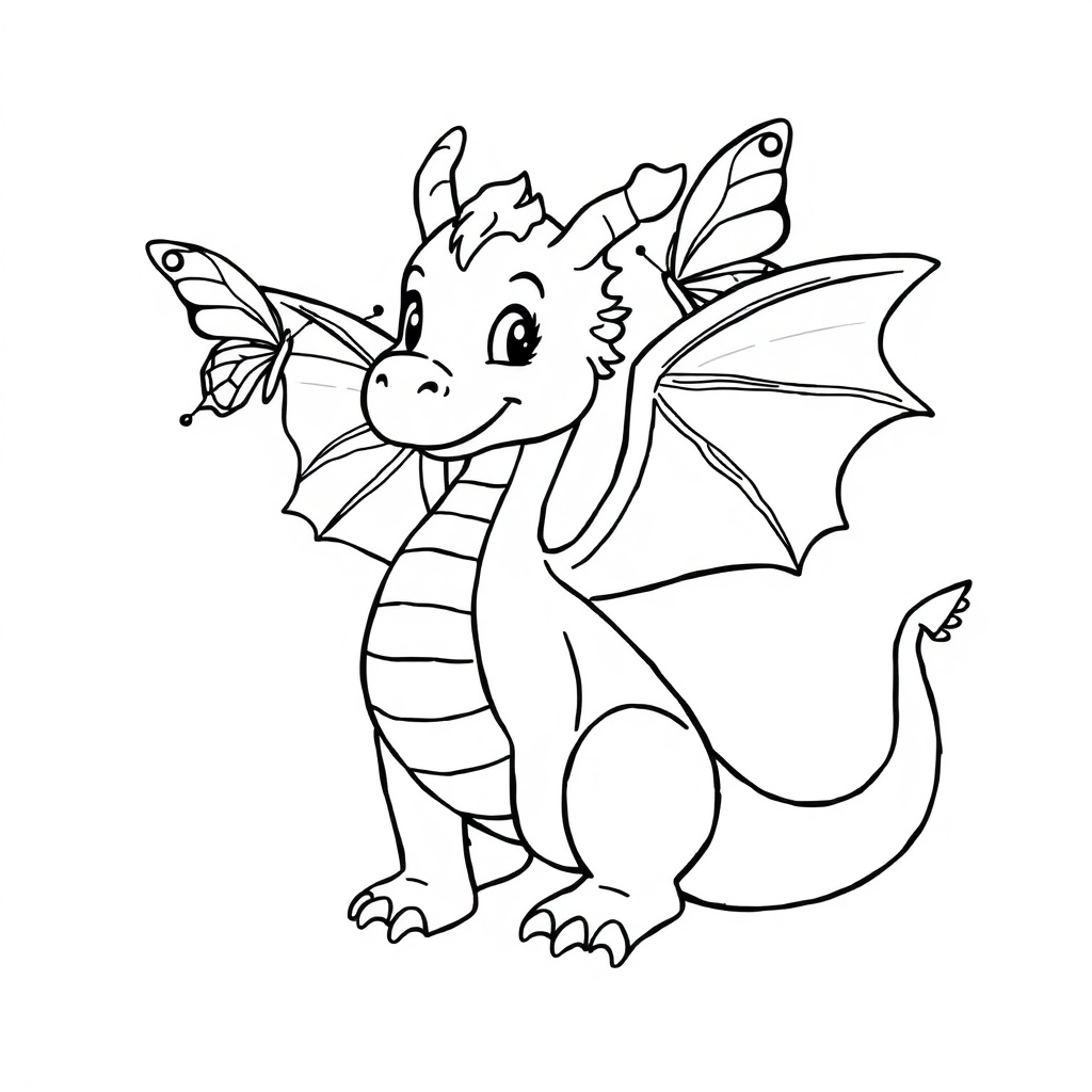 dragon coloring page 8