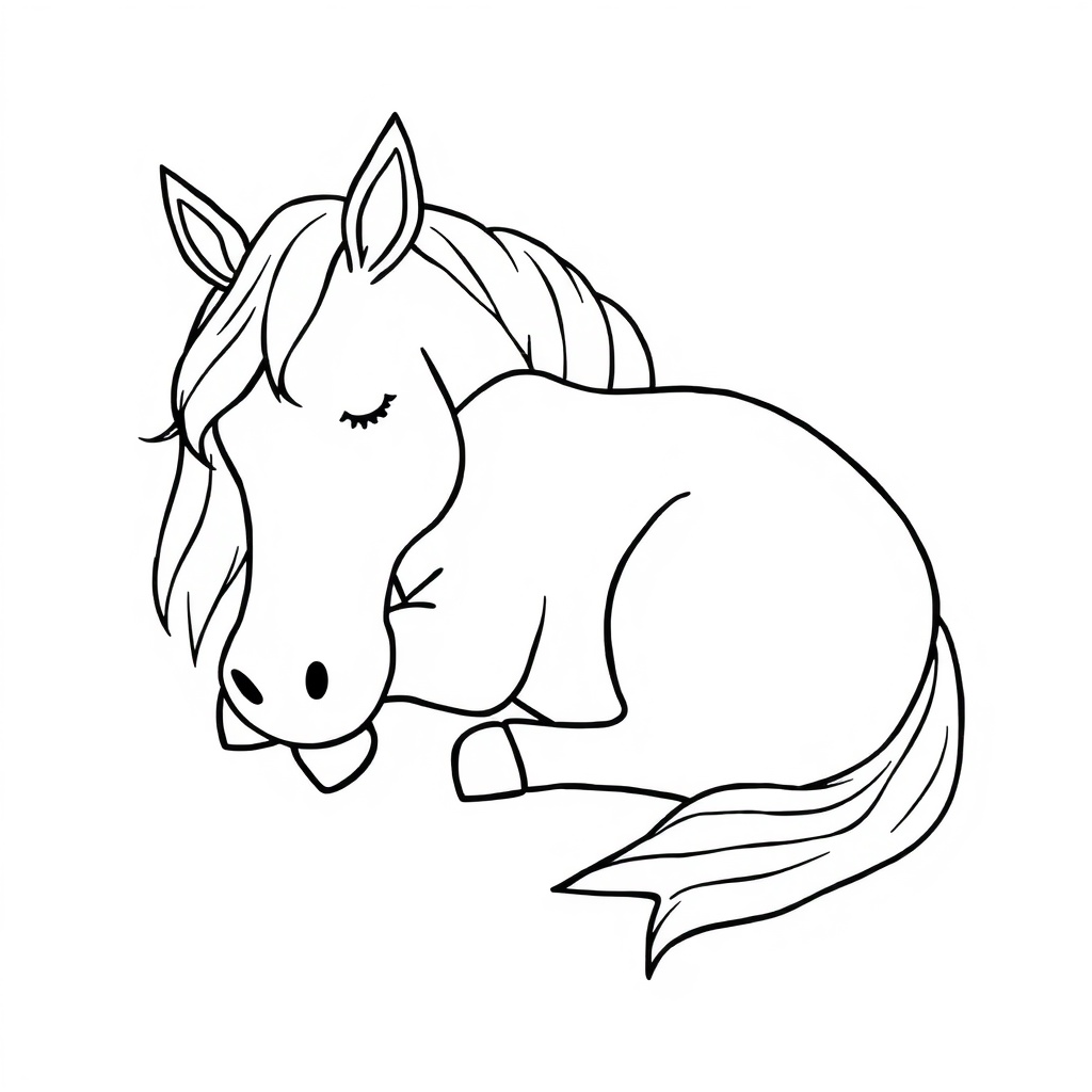 horse coloring page 5