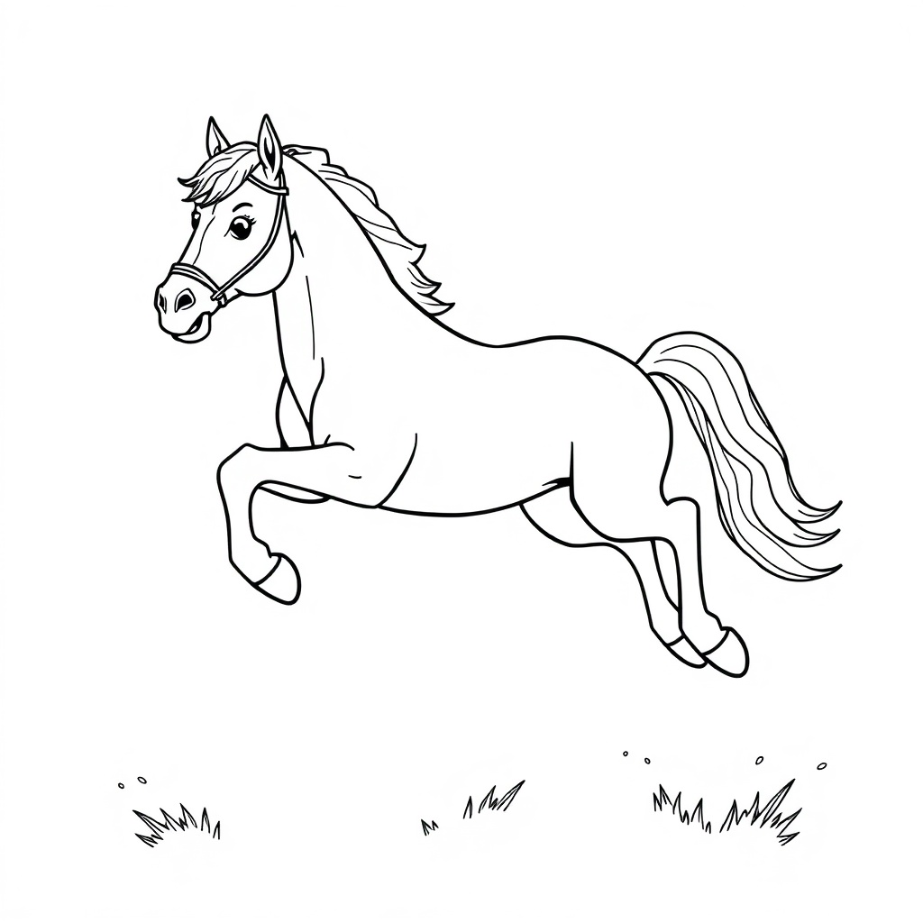 horse coloring page 6