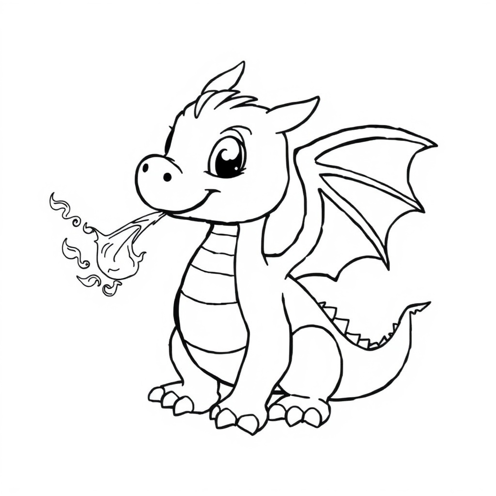 dragon coloring page 6