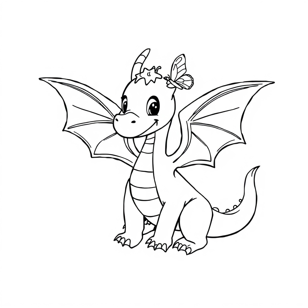 dragon coloring page 8
