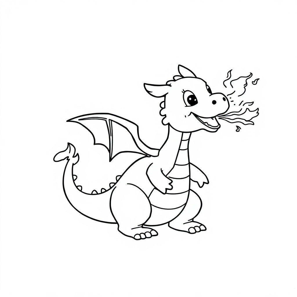 dragon coloring page 6