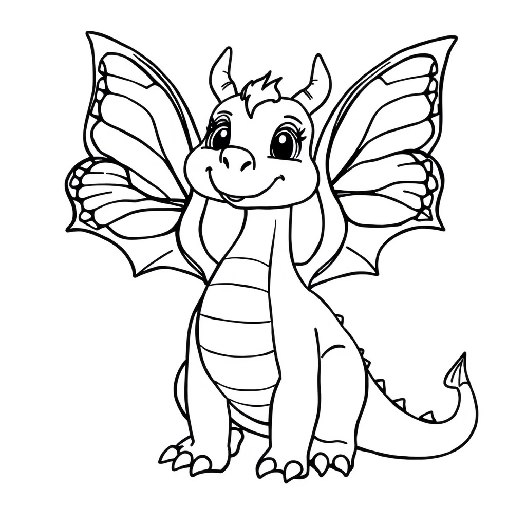 dragon coloring page 8