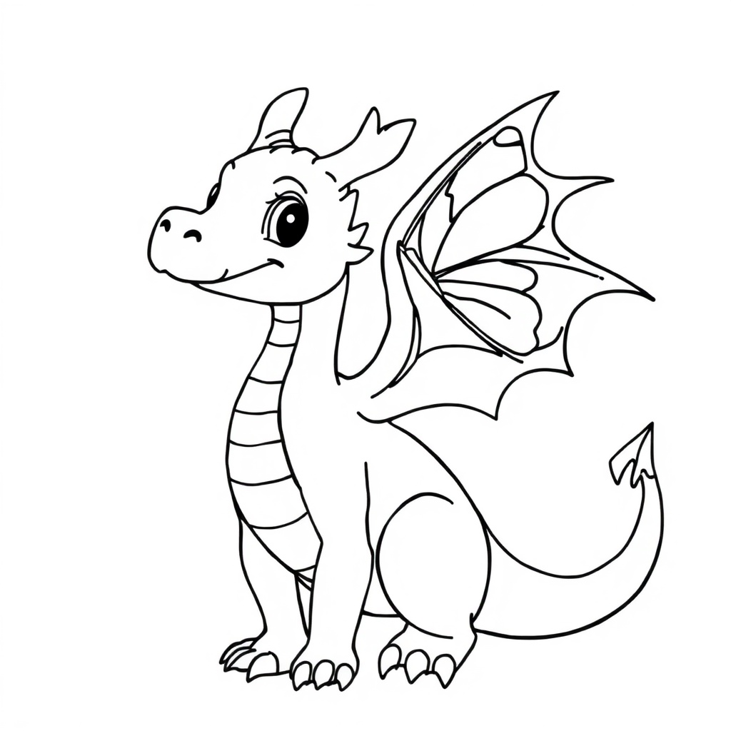 dragon coloring page 8