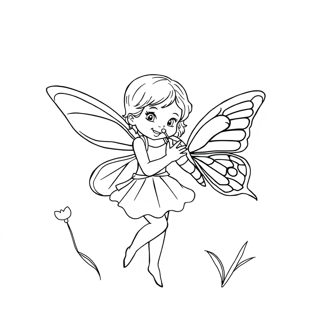 fairy coloring page 6