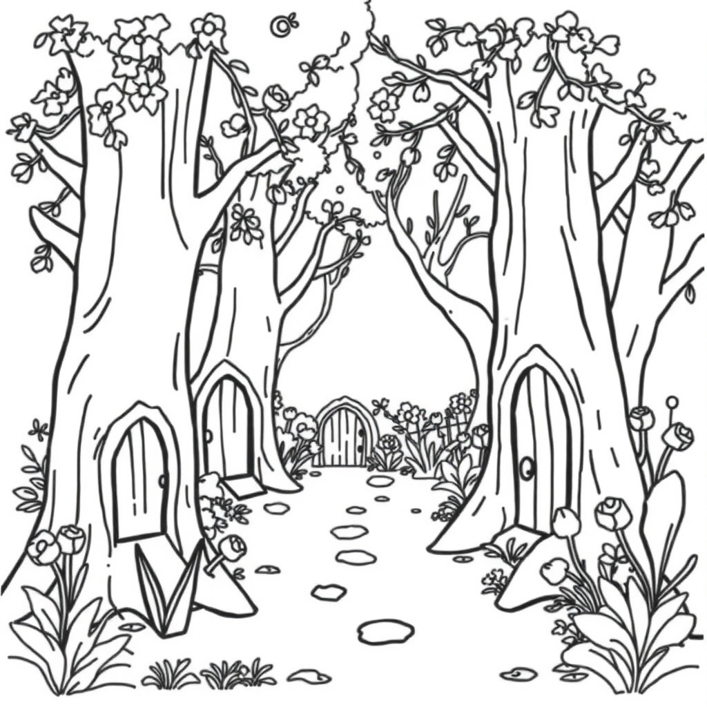 fairy coloring page 7