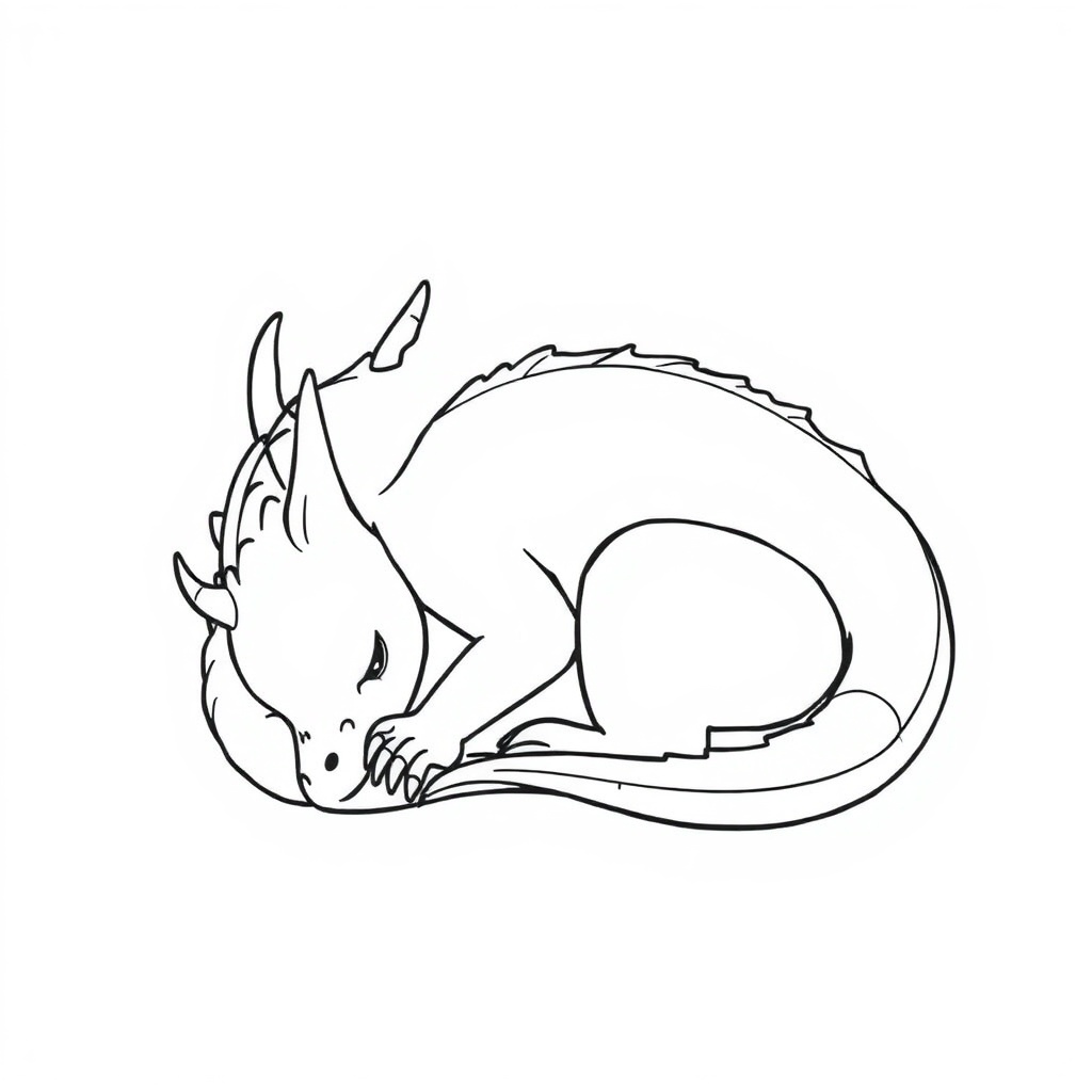 dragon coloring page 7
