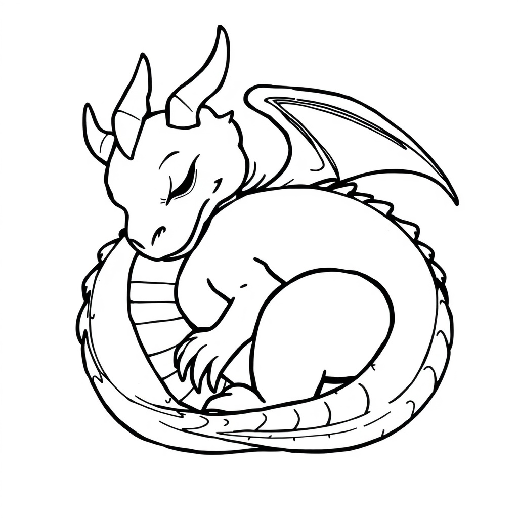 dragon coloring page 7