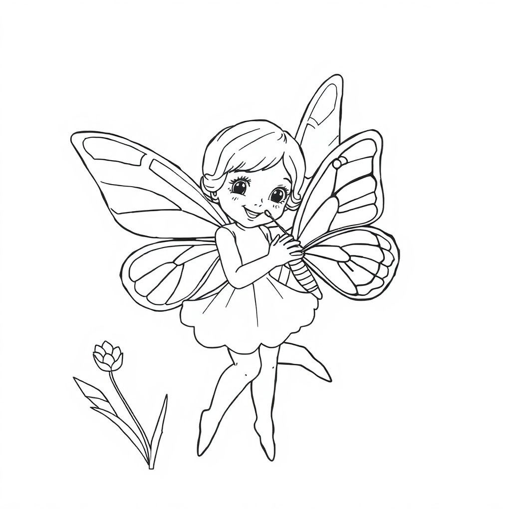 fairy coloring page 6