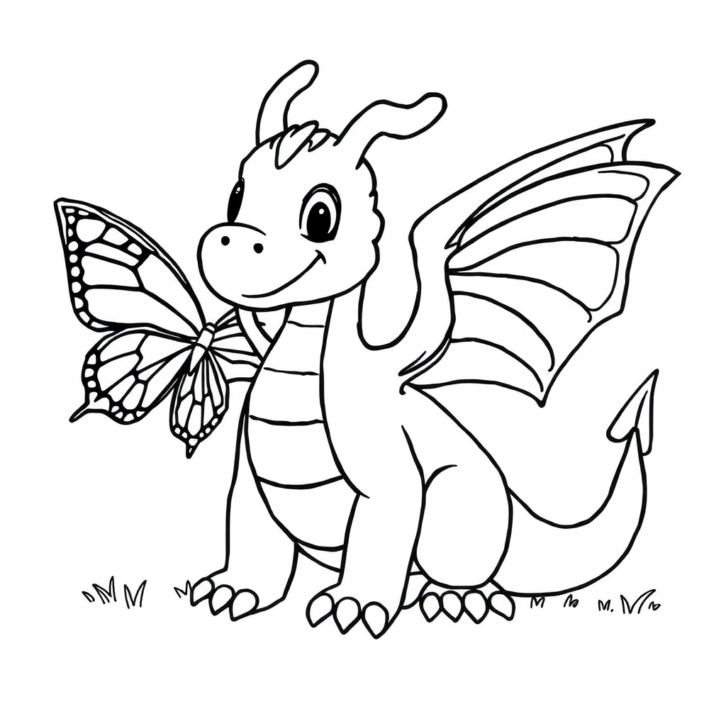 dragon coloring page 8