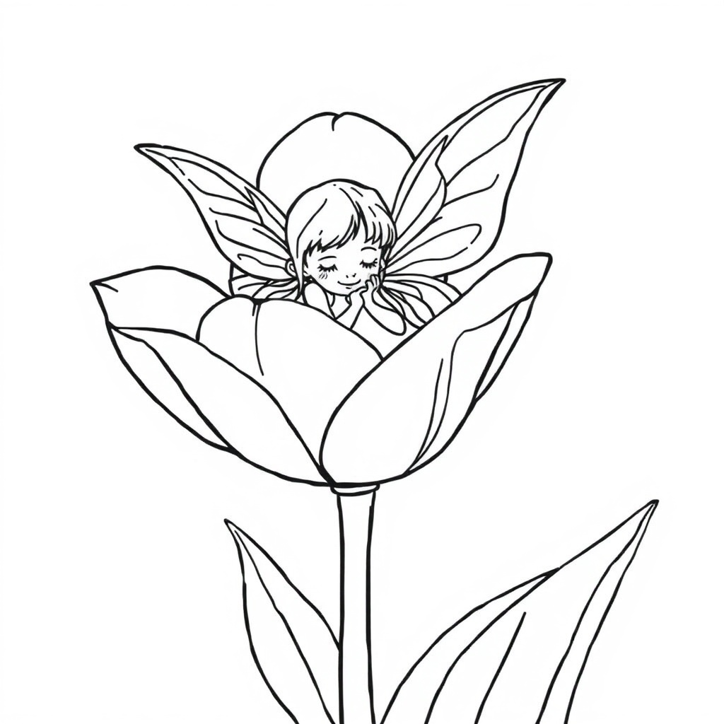 fairy coloring page 8