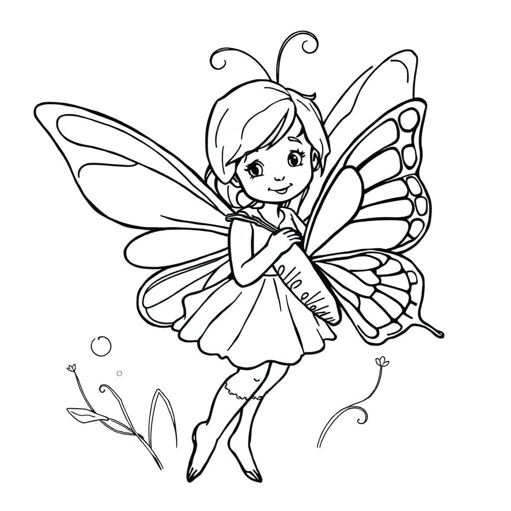 fairy coloring page 6