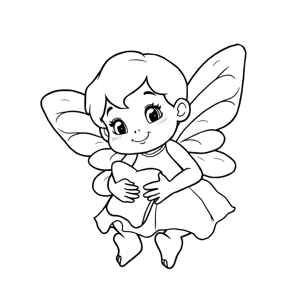 fairy coloring page 5