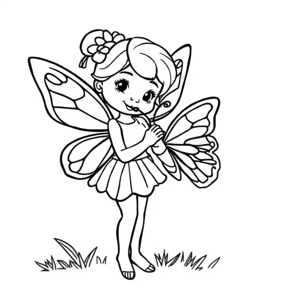 fairy coloring page 6
