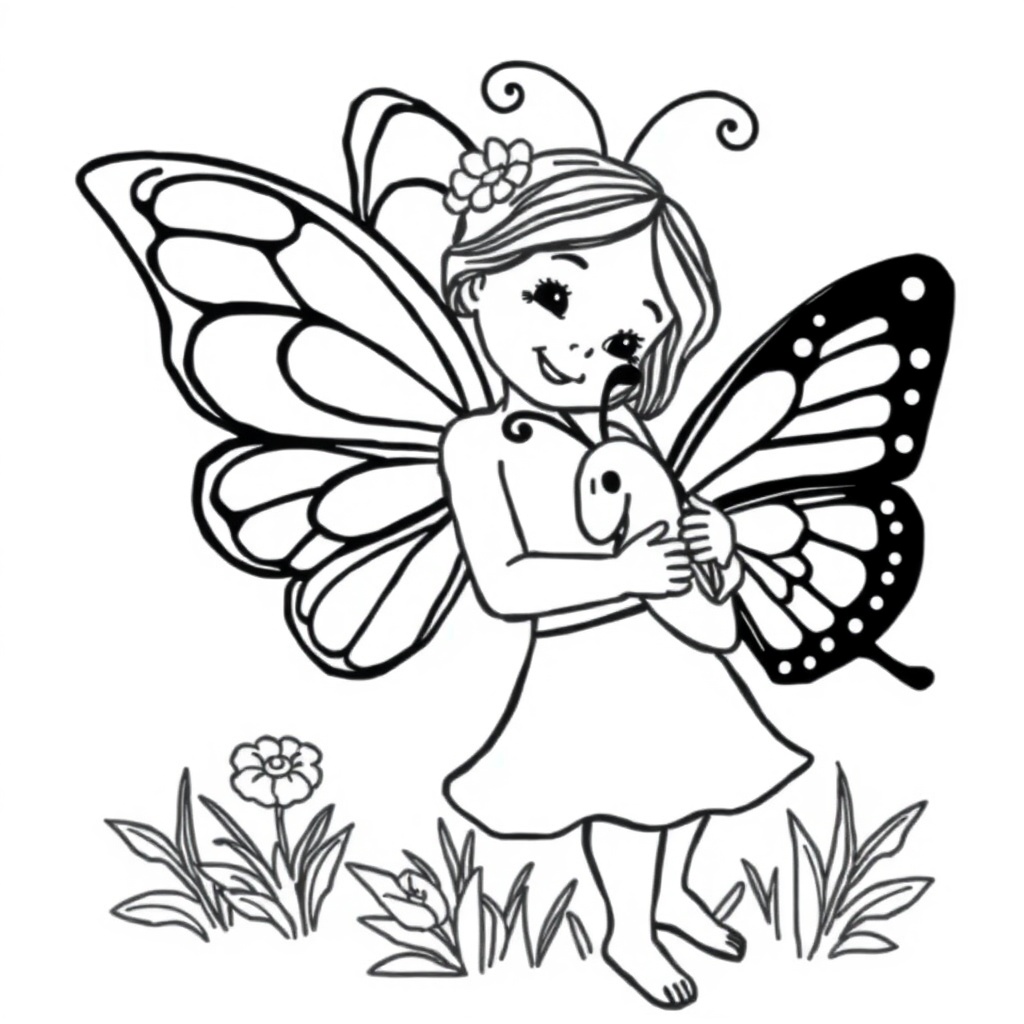 fairy coloring page 6