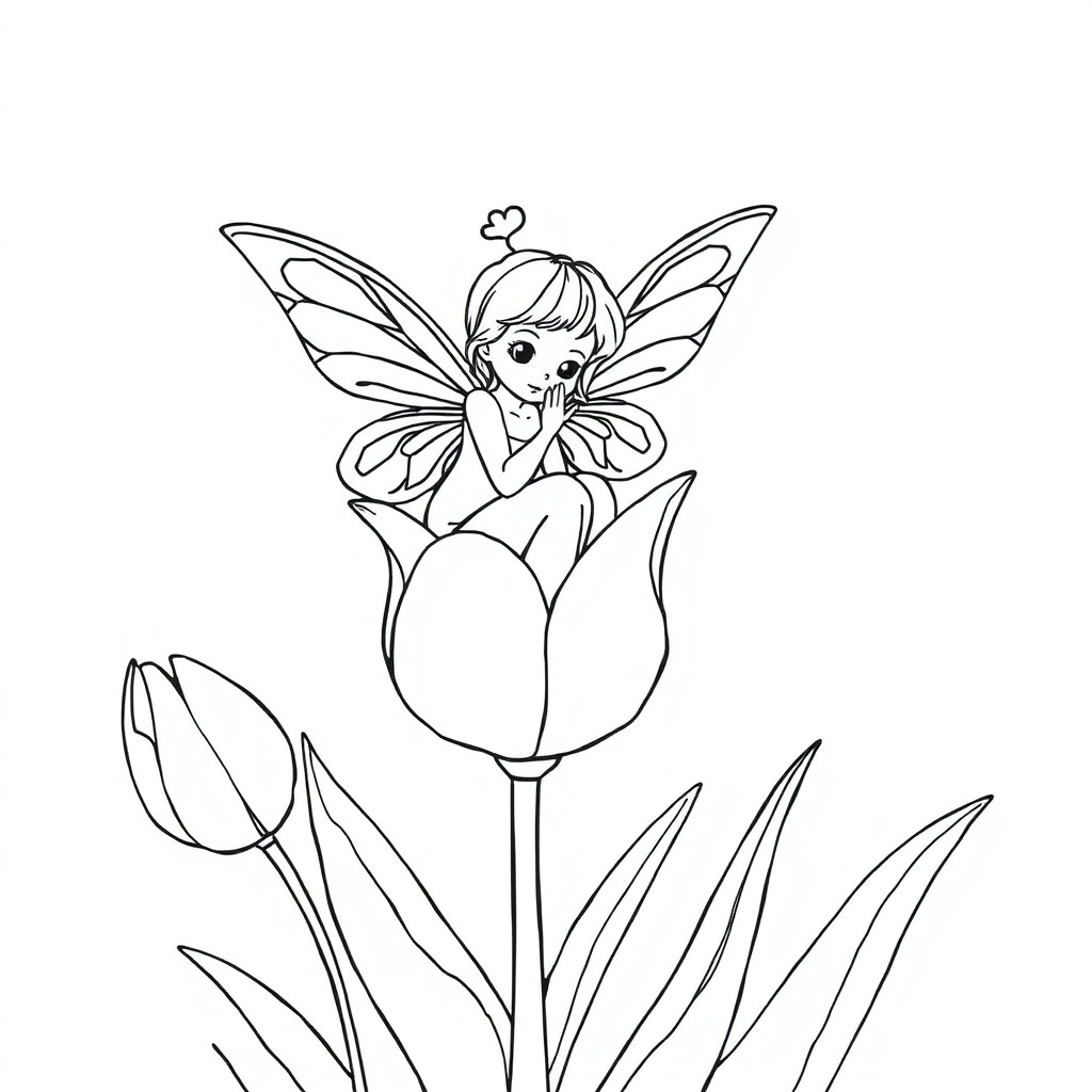 fairy coloring page 8