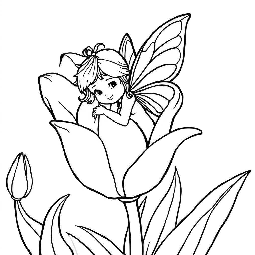 fairy coloring page 8