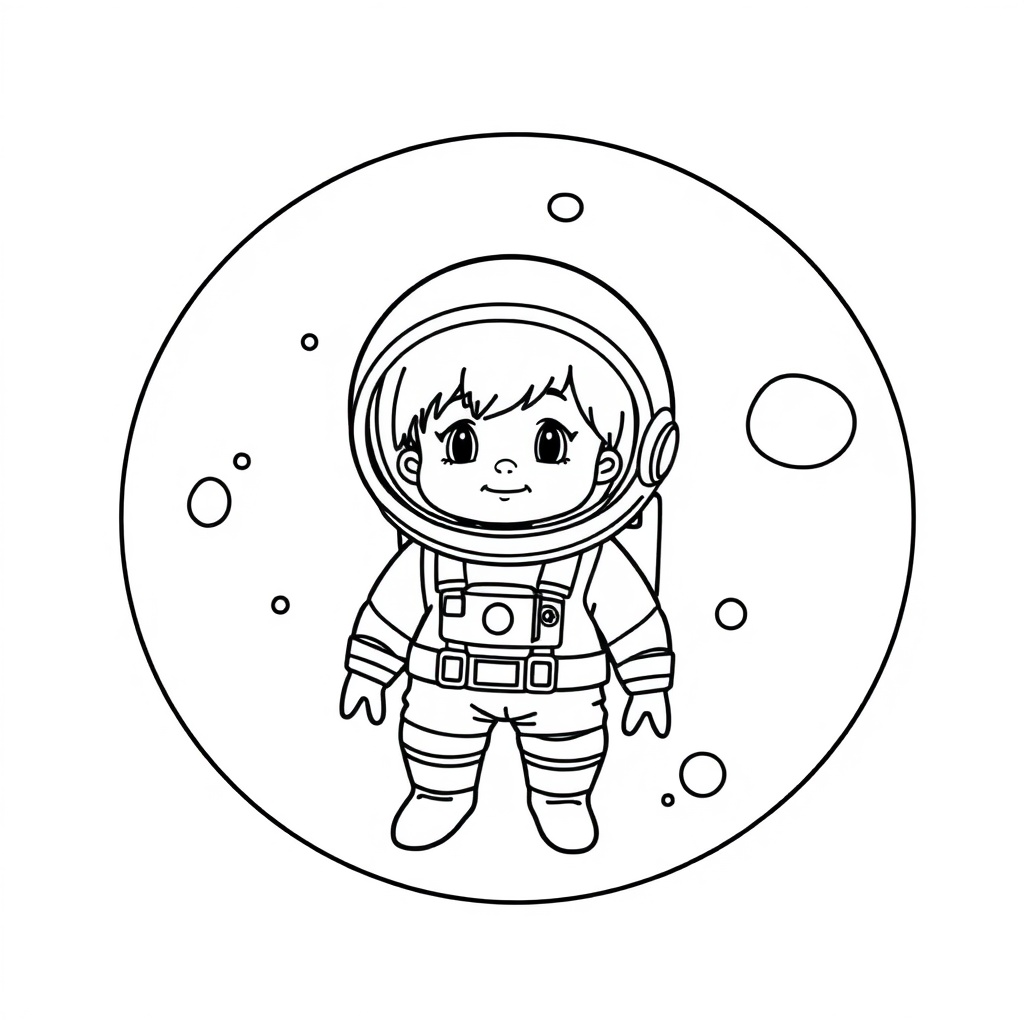 space coloring page 5