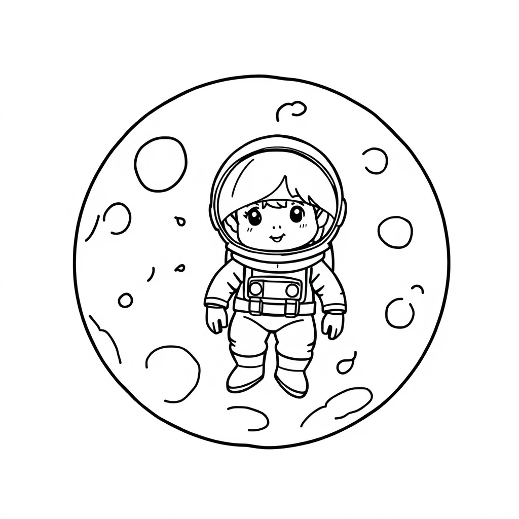 space coloring page 5
