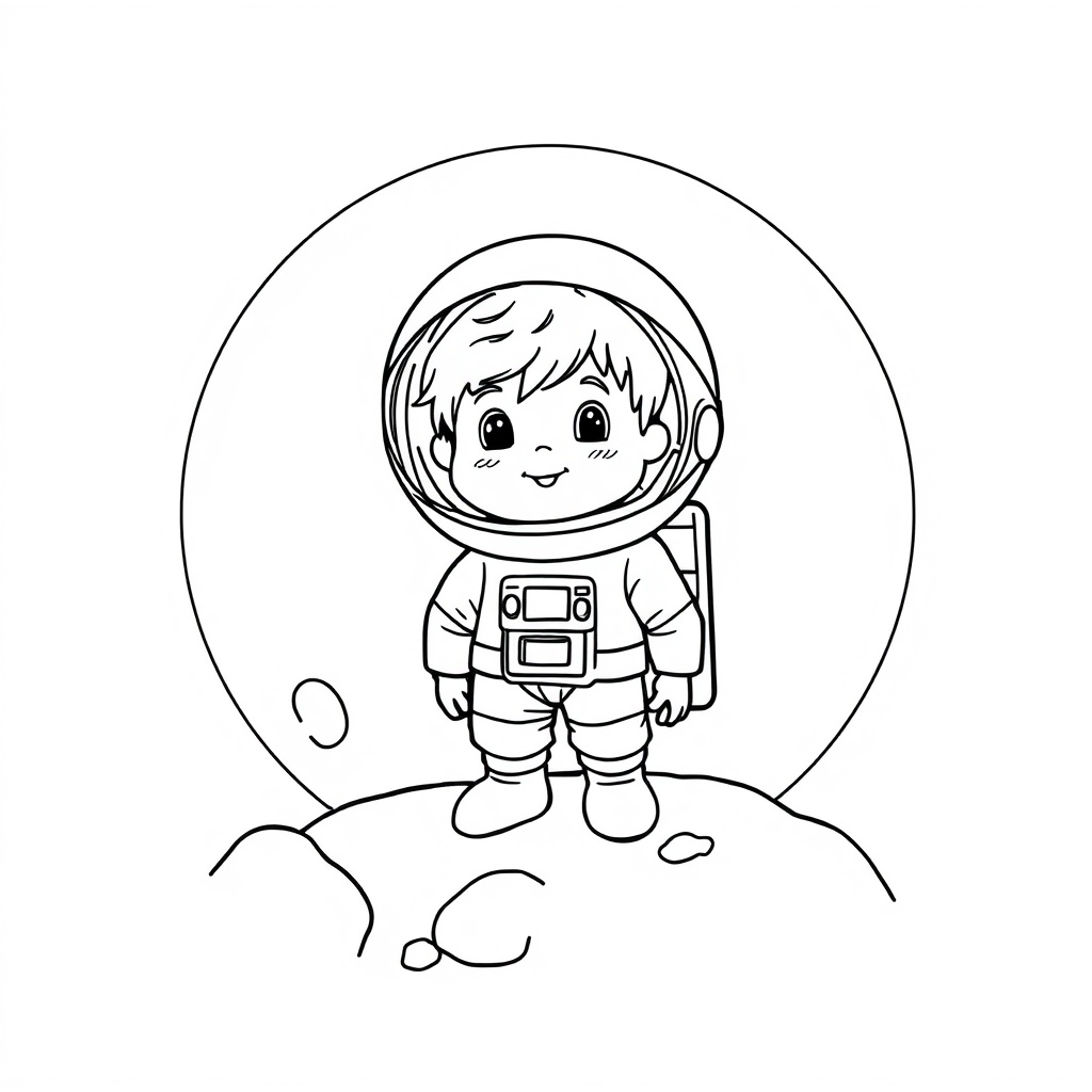 space coloring page 5