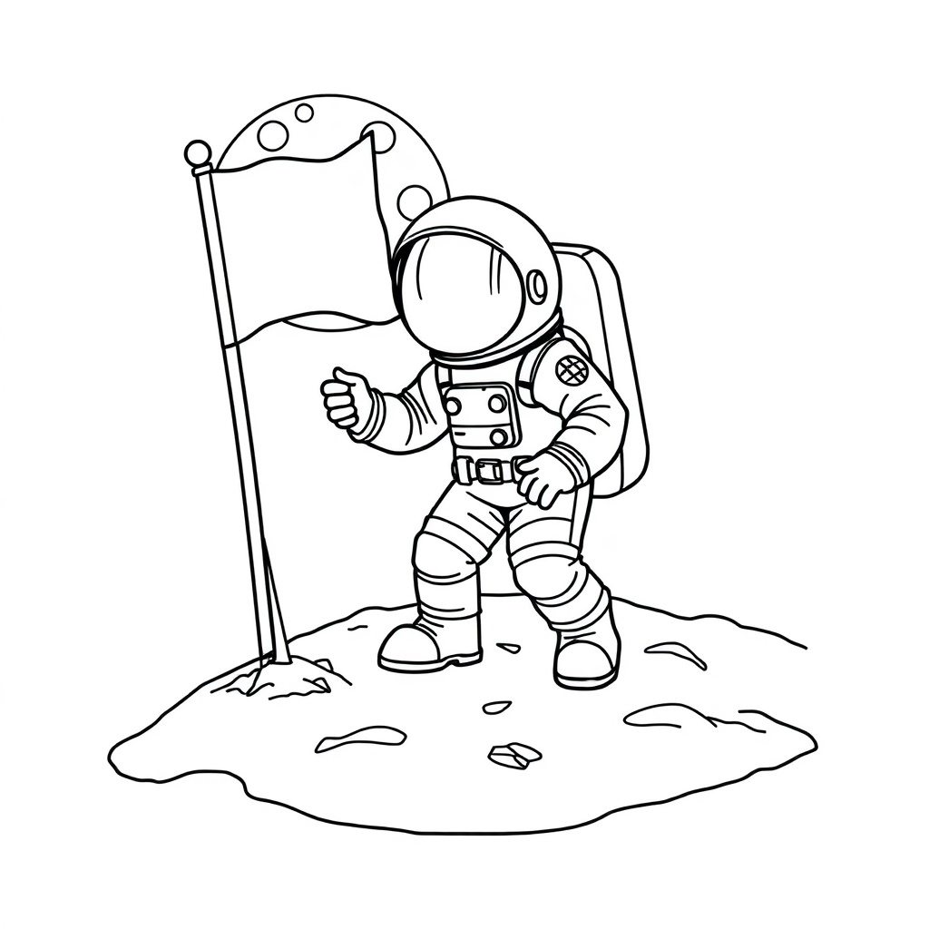 space coloring page 8