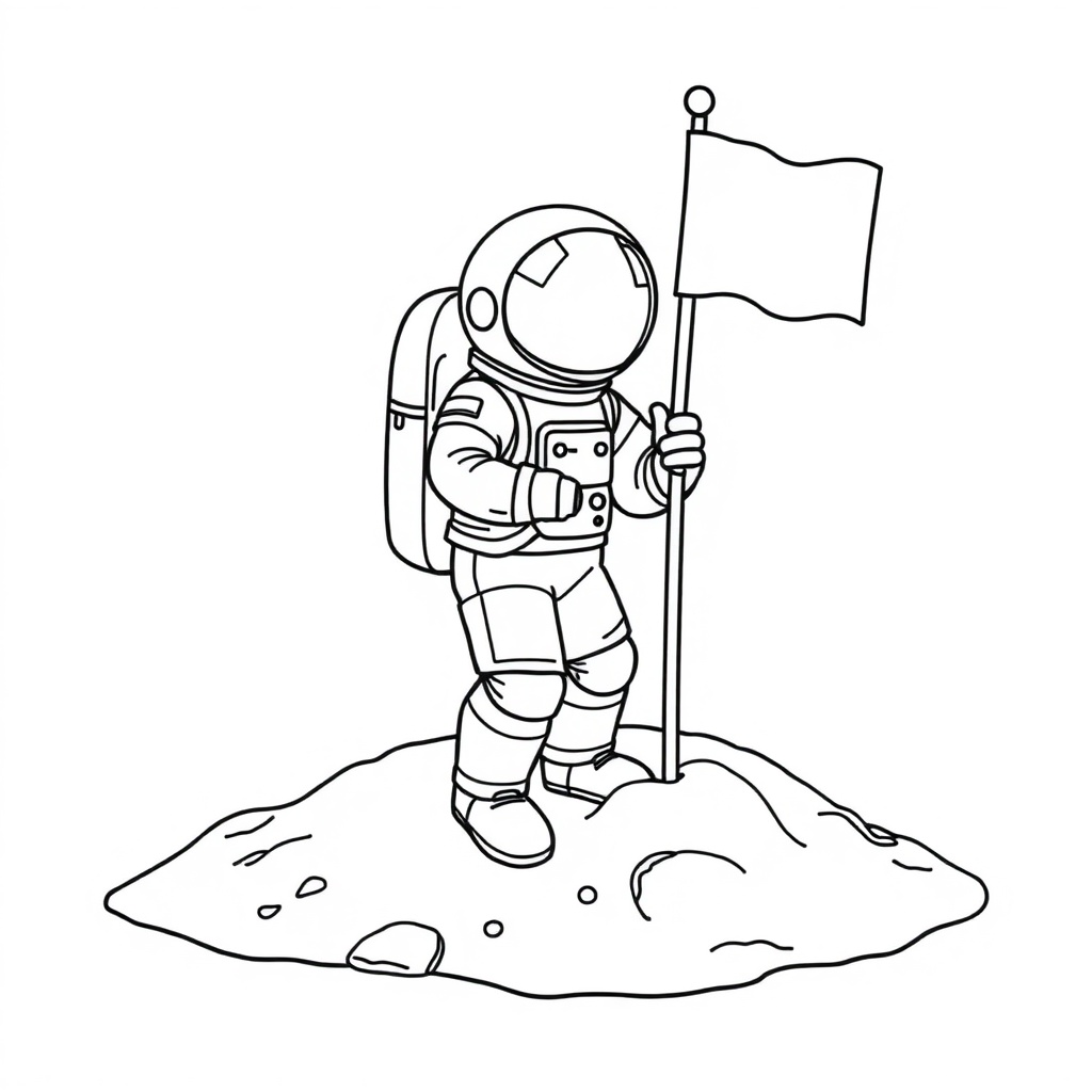 space coloring page 8
