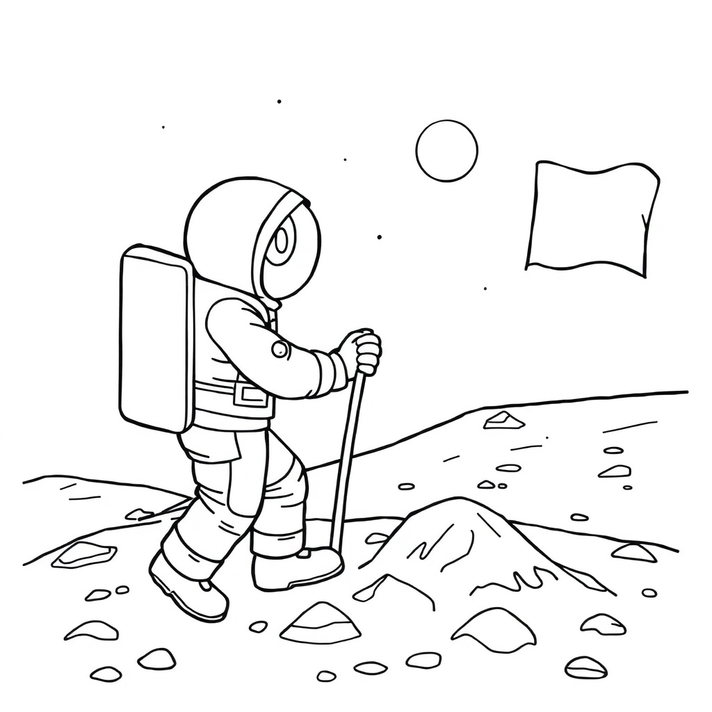 space coloring page 8