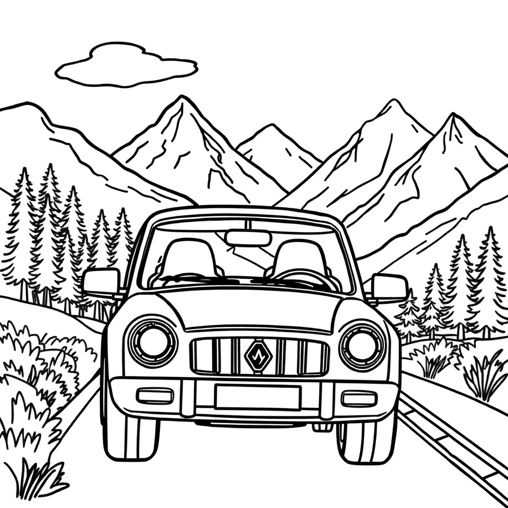 car coloring page 6