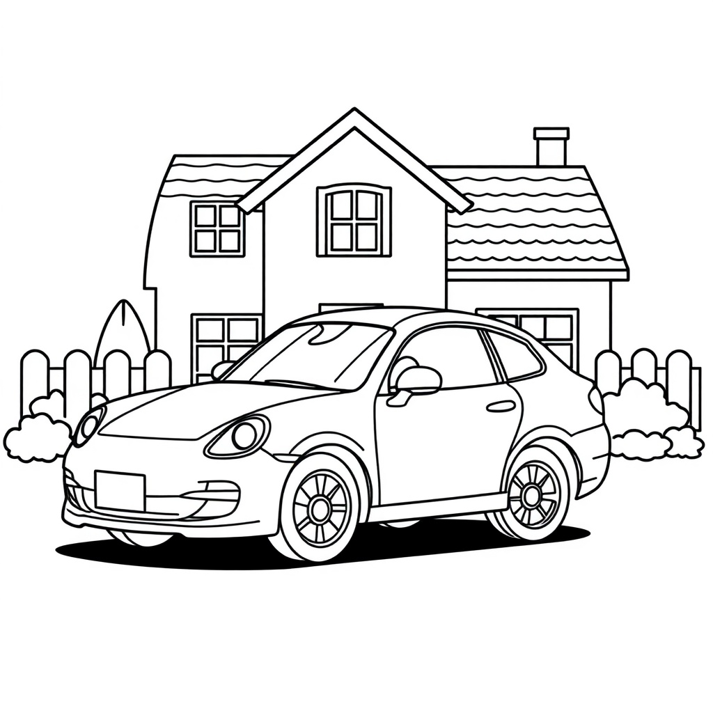 car coloring page 5