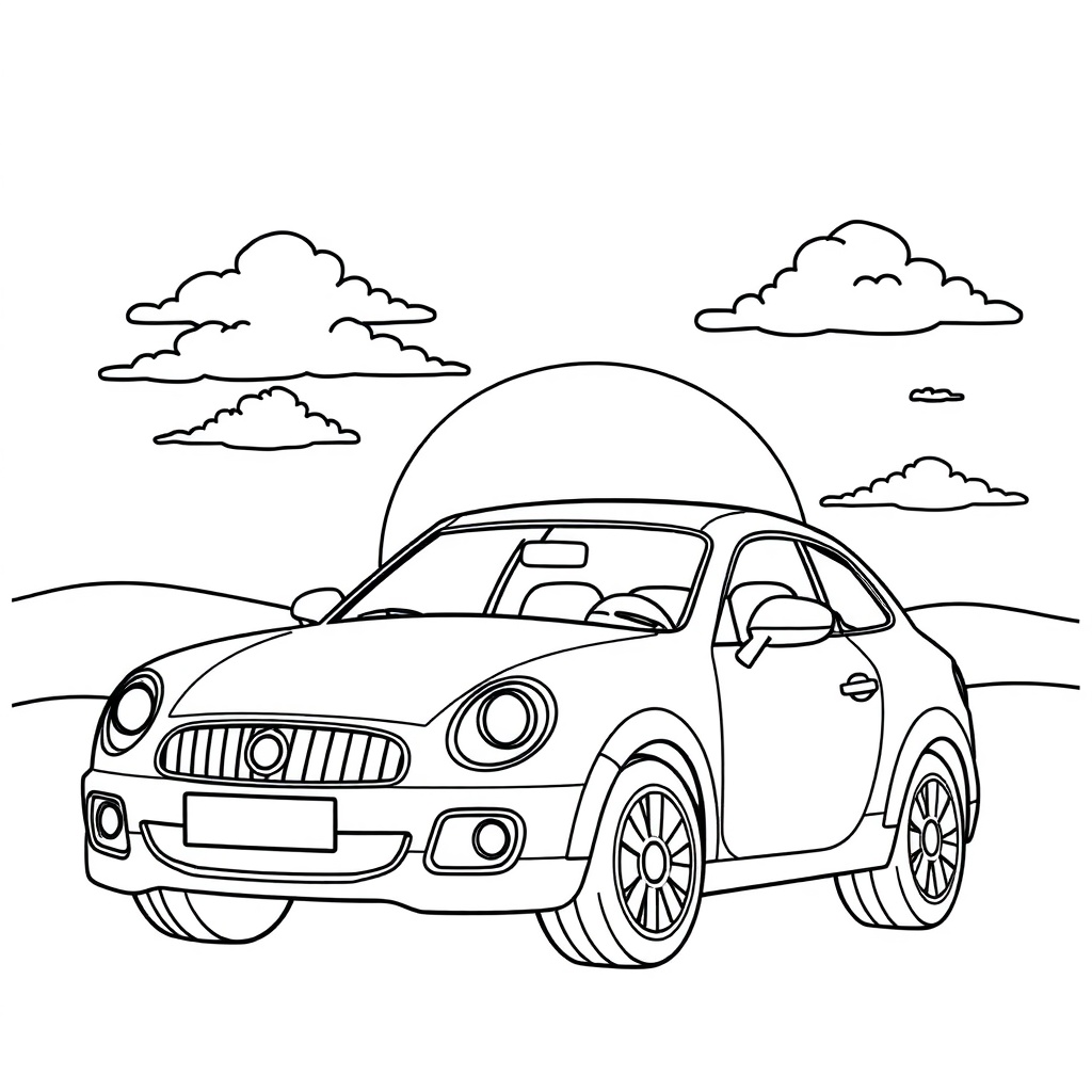 car coloring page 7