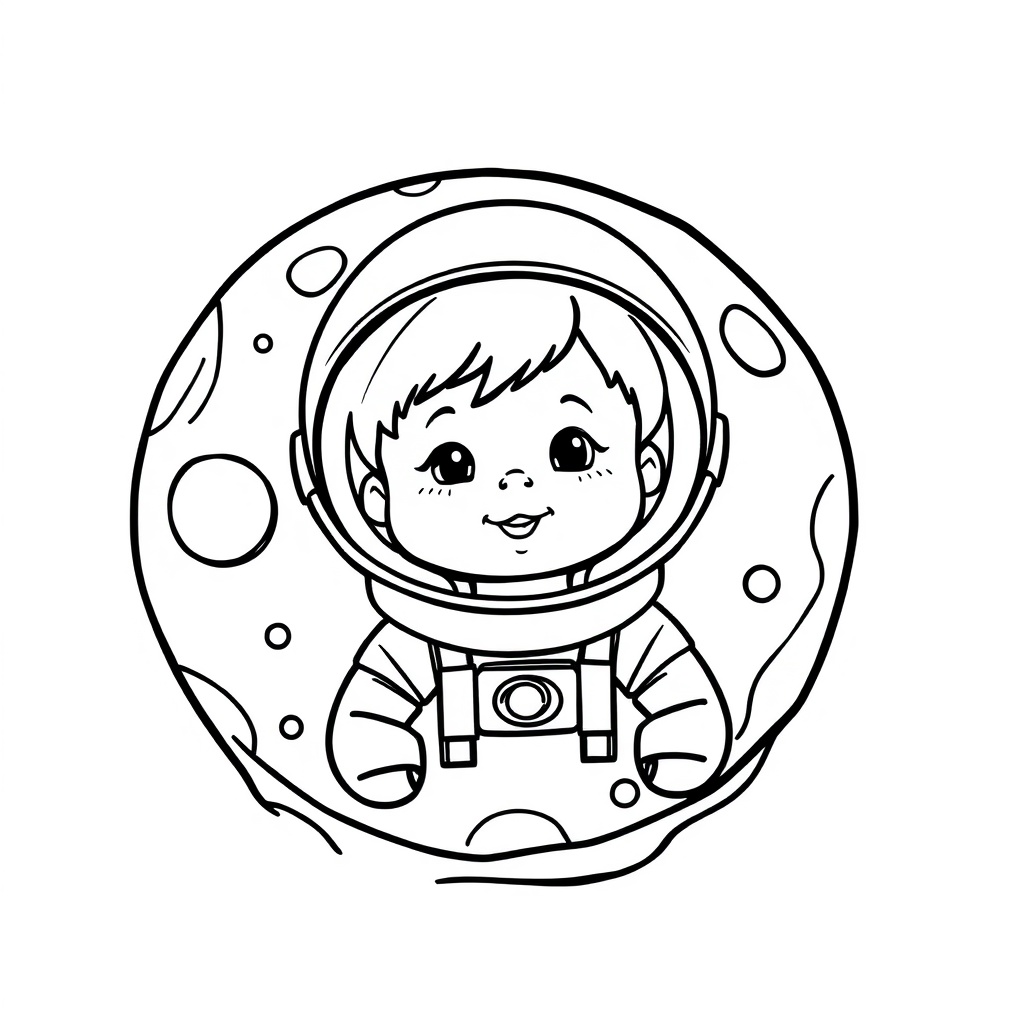 space coloring page 5