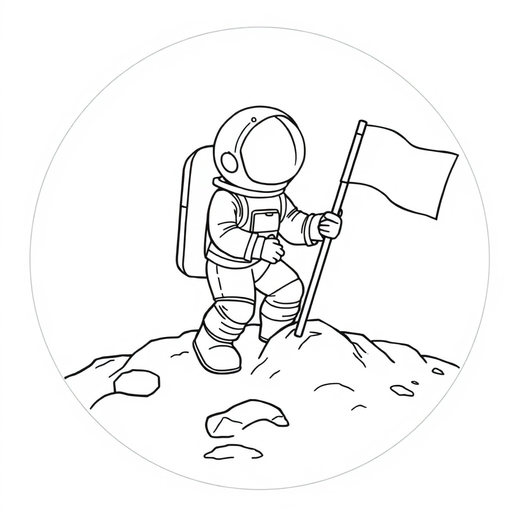 space coloring page 8