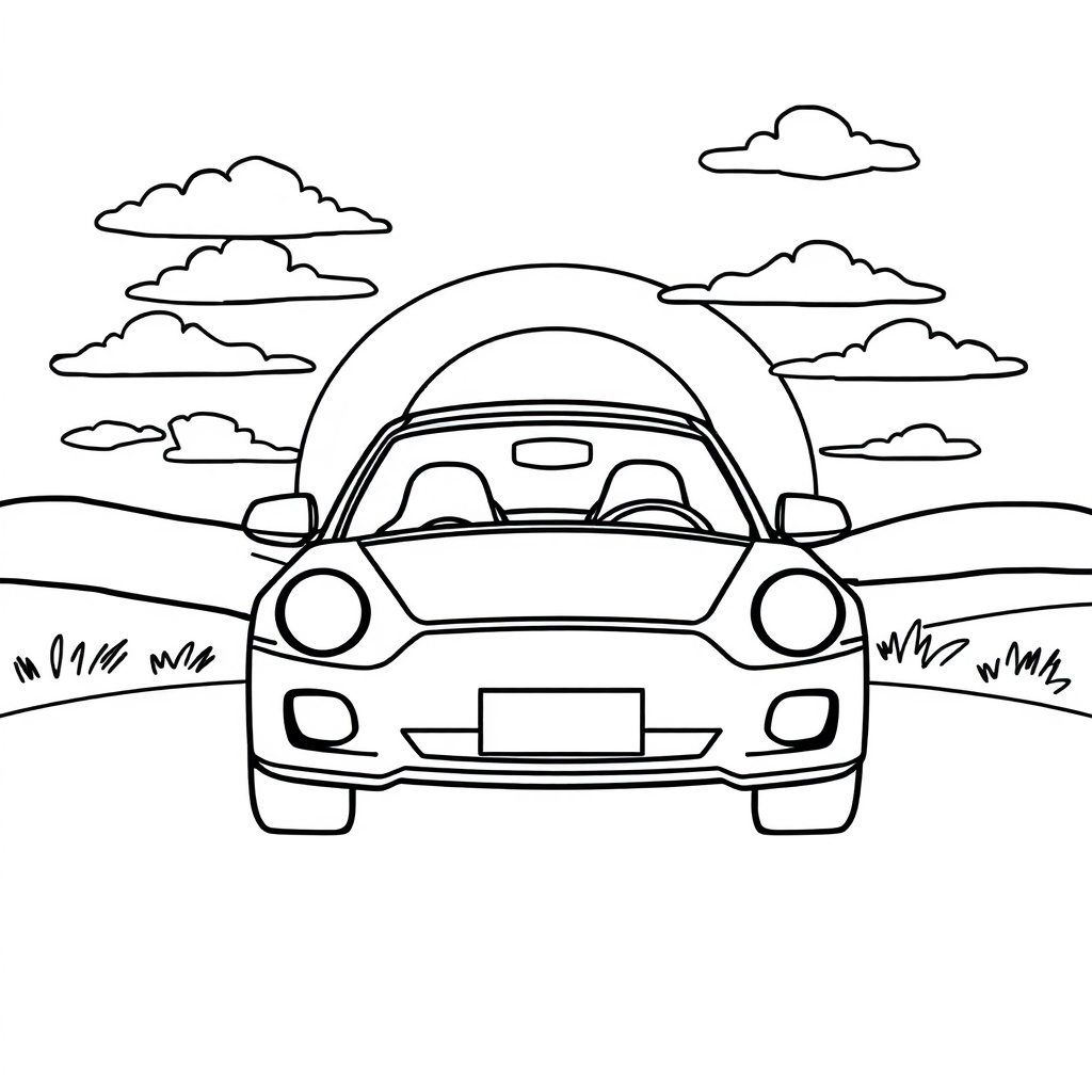 car coloring page 7