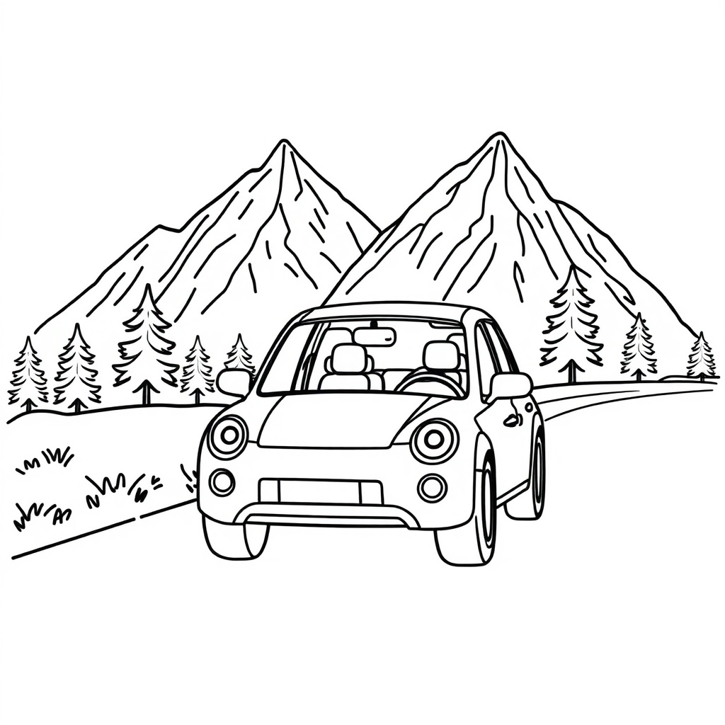 car coloring page 6